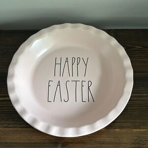 Rae Dunn Pink Happy Easter Pie Plate